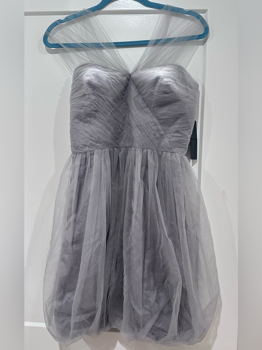 Adorable Robert Rodriguez Gray Tulle Cocktail Dress - Picture 3 of 4